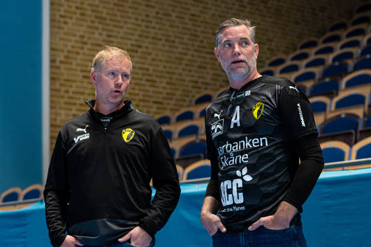 Eslövs assisterande tränare Stefan Dahlberg och tränare