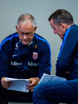Lars Lagerbäck, head coach of the Norwegian national