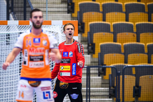 Kristianstads målvakt Espen Christensen jublar