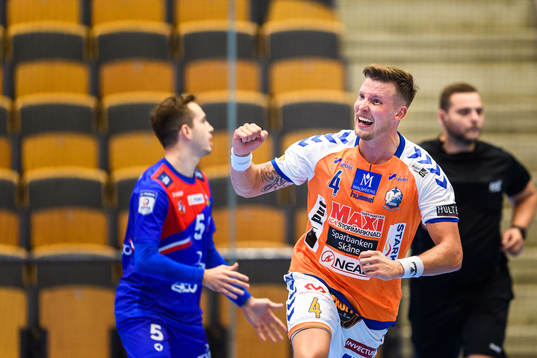 Kristianstads Adam Nyfjäll jublar