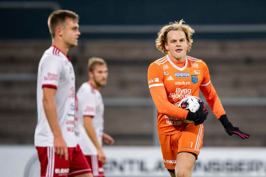 Halmias målvakt Markus Rydeberg