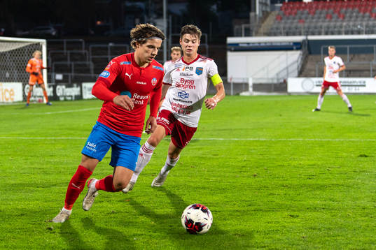 Helsingborgs Brandur Hendriksson och Halmias Erik Ferman