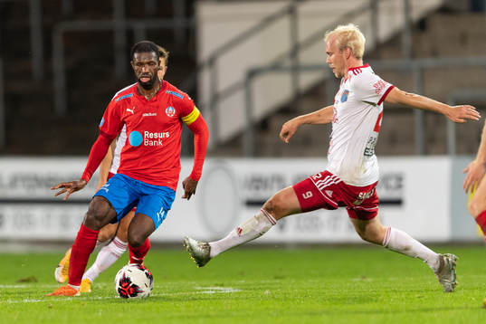 Helsingborgs Mohammed Abubakari och Halmias Kristoffer