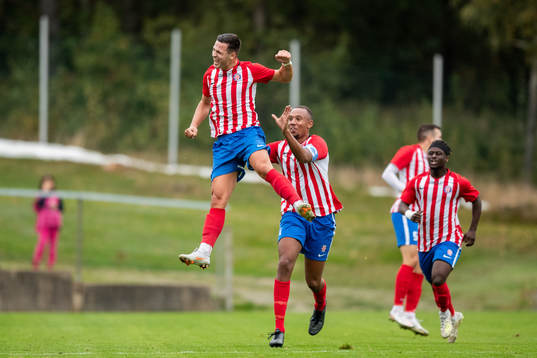 Angereds Haris Avdiu jublar