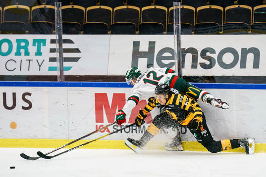 Skellefteås Philip Broberg  och Frölundas Max Friberg
