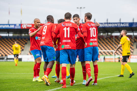 Helsingborgs spelare jublar