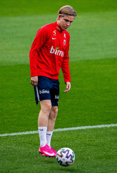 Jens Petter Hauge of the Norwegian national football team