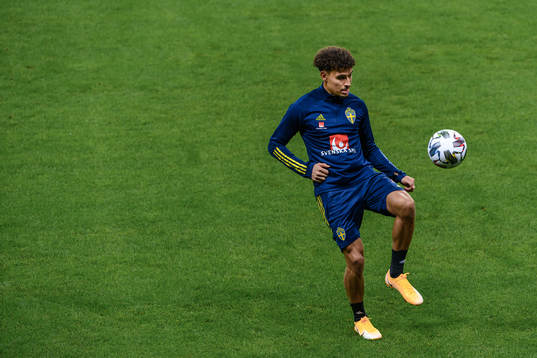 Jordan Larsson of the Swedish national football team
