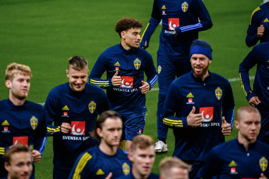 Jordan Larsson of the Swedish national football team
