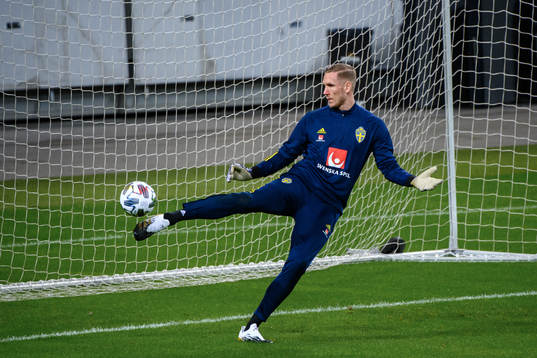Goalkeeper Robin Olsen of the Swedish national football team