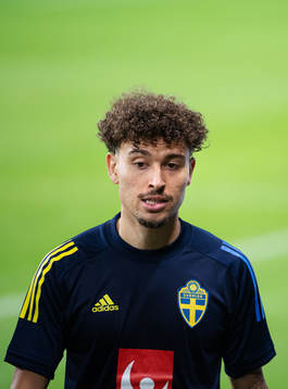 Jordan Larsson of the Swedish national football team