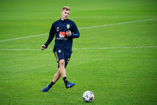 Emil Krafth of the Swedish national football team