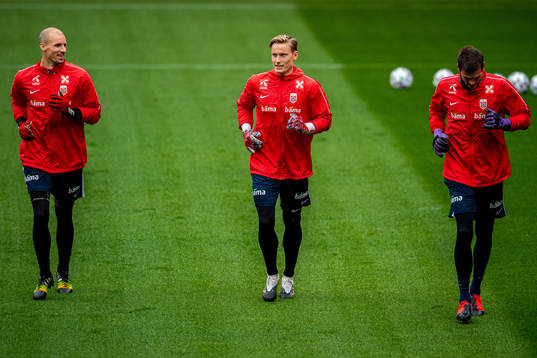 Goalkeepers André Hansen, Sondre Rossbach and Rune