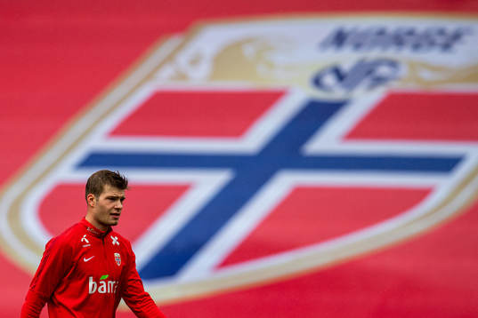 Alexander Sørloth of the Norwegian national football team