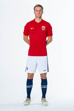 Sigurd Rosted of the Norwegian national football team poses