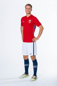Sigurd Rosted of the Norwegian national football team poses