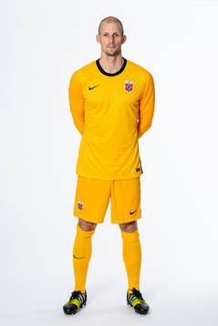 Goalkeeper André Hansen of the Norwegian national football