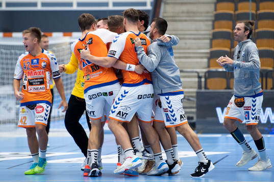 Kristianstads spelare jublar