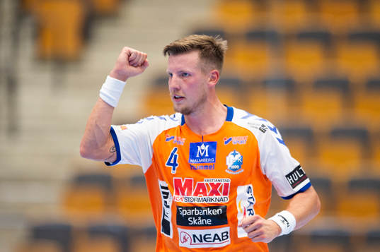 Kristianstads Adam Nyfjäll jublar