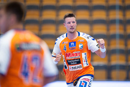 Kristianstads Adam Nyfjäll jublar