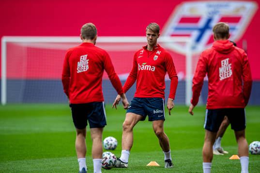Kristoffer Ajer of the Norwegian national football team