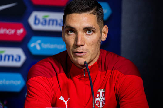 Nikola Milenković of the Serbian national football team