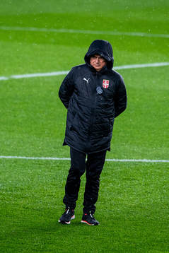 Ljubisa Tumbakovic, head coach of the Serbian national