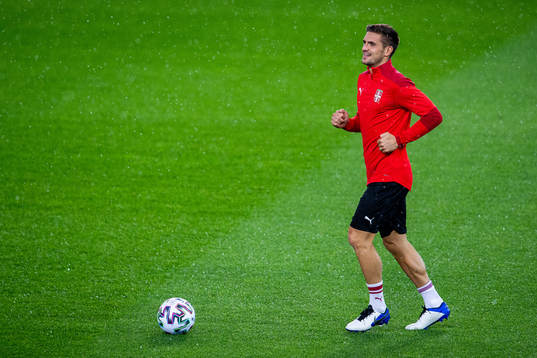 Andrija Pavlović of the Serbian national football team