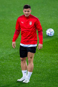 Luka Jović of the Serbian national football team