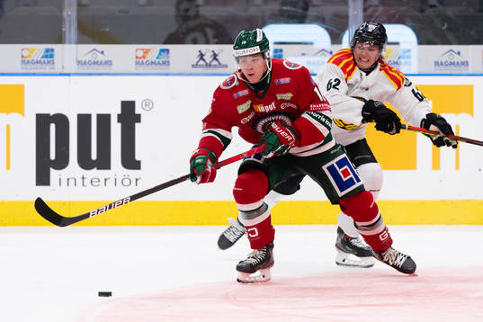 Frölundas Lucas Raymond och Brynäs Tom Hedberg