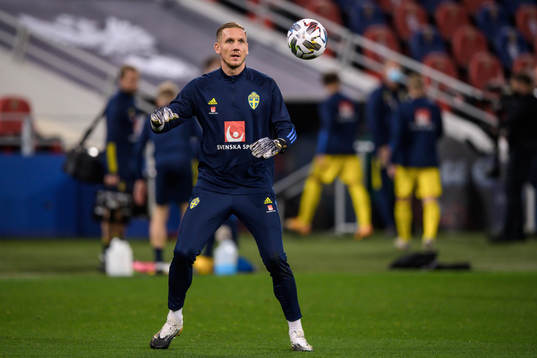 Goalkeeper Robin Olsen of Sweden