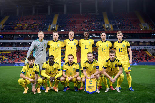 The starting eleven pose for a team photo