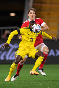 Ken Sema of Sweden in action against Mario Fernandes of