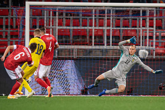 Goalkeeper Karl-Johan Johnsson of Sweden