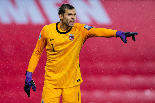 Goalkeeper Rune Almenning Jarstein of Norway