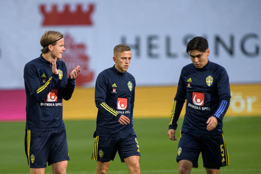 August Erlingmark, Jesper Karlsson and Eric Kahl of Sweden