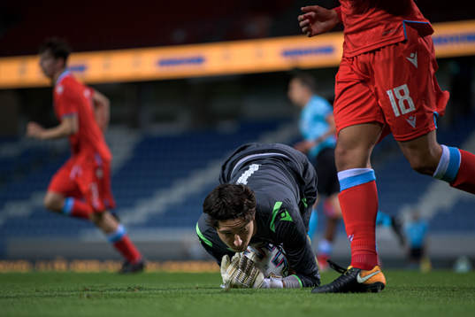 Goalkeeper Tom Ottele of Luxembourg