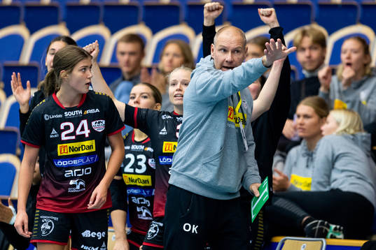 HK Malmös Emma Nuhanovic och tränare Ola Kristiansson
