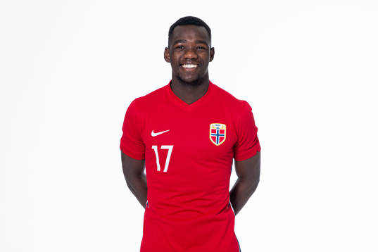 Joshua Kitolano of the Norwegian national under-21 football