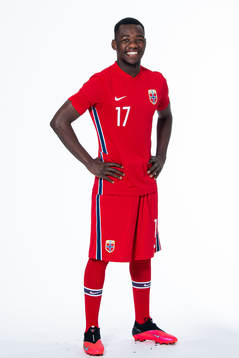Joshua Kitolano of the Norwegian national under-21 football