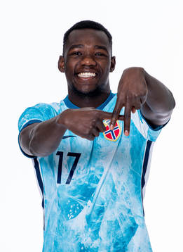 Joshua Kitolano of the Norwegian national under-21 football