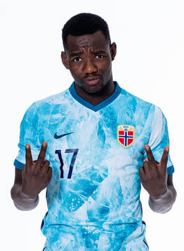 Joshua Kitolano of the Norwegian national under-21 football