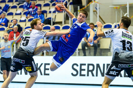 Alingsås Daniel Blomgren och IFK Ystads Christoffer Nilsson