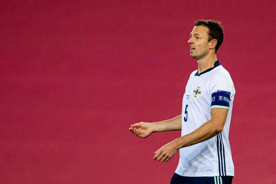 Jonny Evans of Northern Ireland