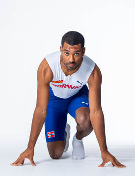 Jonathan Quarcoo of the Norwegian national athletics team