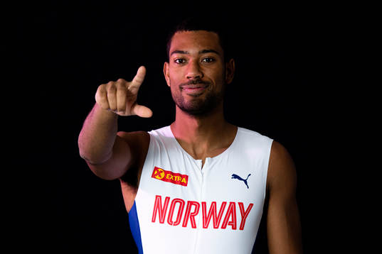 Jonathan Quarcoo of the Norwegian national athletics team