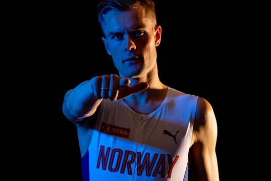 Filip Ingebrigtsen of the Norwegian national athletics team