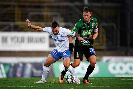 IFK Norrköpings Sead Haksabanovic och Varbergs Albert Ejupi