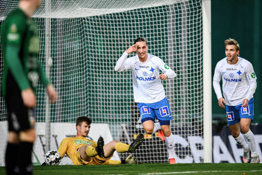 IFK Norrköpings Jonathan Levi och Christoffer Nyman jublar
