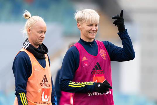 Caroline Seger and Nilla Fischer